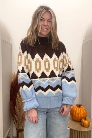 Yvette Nordic Pattern Sweater