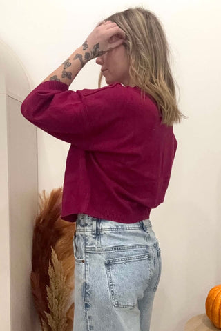 Brynn Fig Layering Cardigan