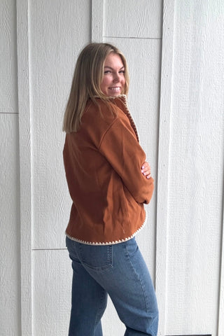 Jaycee Blanket Stitch Felt Jacket