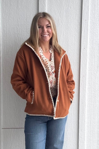 Jaycee Blanket Stitch Felt Jacket