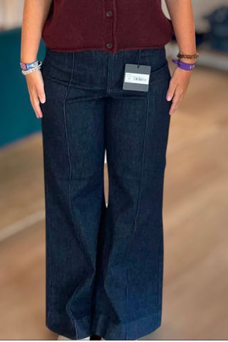 JBD Dark Denim Wide Leg Trouser