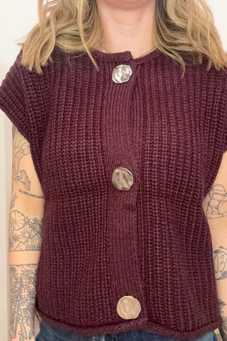 Ellen Fig Big Button Vest