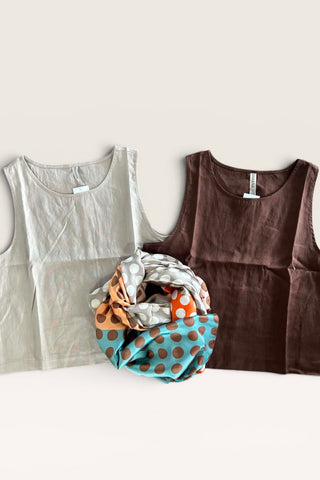 Sophia Linen Sleeveless Top