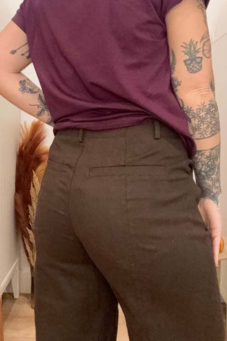 Elsie Brown Wide Leg Pants