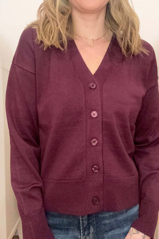 Brynn Fig Layering Cardigan