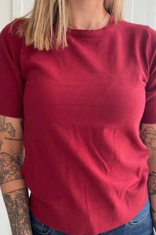 Abbie Short Sleeve Crew Sweater - Just Dani Boutique + Color Studio