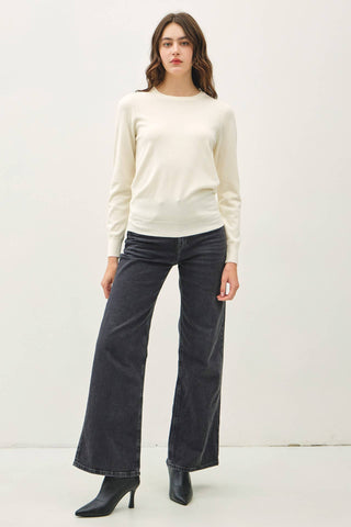 Abigail VIscose Crewneck Sweater - Just Dani Boutique + Color Studio