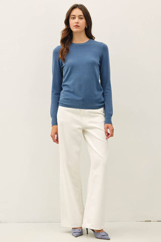 Abigail VIscose Crewneck Sweater - Just Dani Boutique + Color Studio