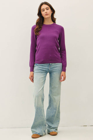 Abigail VIscose Crewneck Sweater - Just Dani Boutique + Color Studio