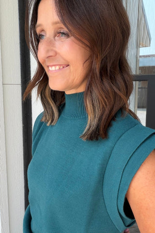Alice Mock Neck Sleeveless Sweater - Just Dani Boutique + Color Studio