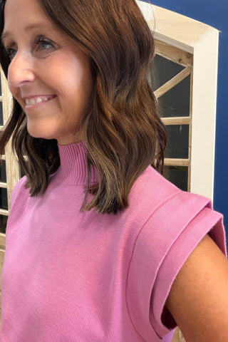 Alice Mock Neck Sleeveless Sweater - Just Dani Boutique + Color Studio