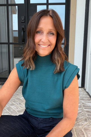 Alice Mock Neck Sleeveless Sweater - Just Dani Boutique + Color Studio