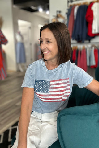 American Flag Vintage Tee - Just Dani Boutique + Color Studio