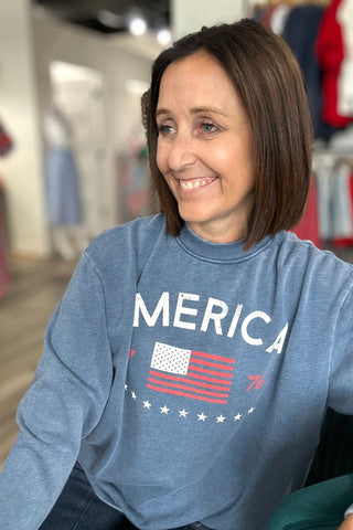 Americana Sweatshirt - RESTOCK! - Just Dani Boutique + Color Studio