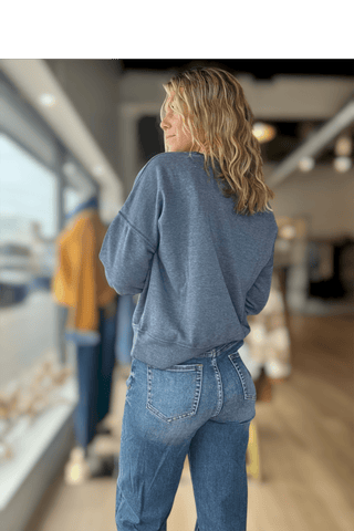 Angie Burn Out Crew Sweatshirt - Just Dani Boutique + Color Studio