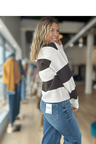 Annie Striped Classic Sweater - Just Dani Boutique + Color Studio