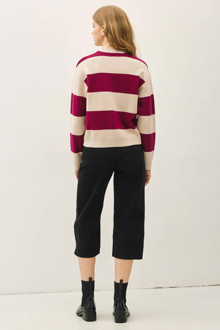Annie Striped Classic Sweater - Just Dani Boutique + Color Studio
