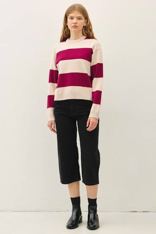 Annie Striped Classic Sweater - Just Dani Boutique + Color Studio