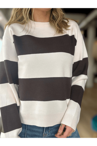 Annie Striped Classic Sweater - Just Dani Boutique + Color Studio