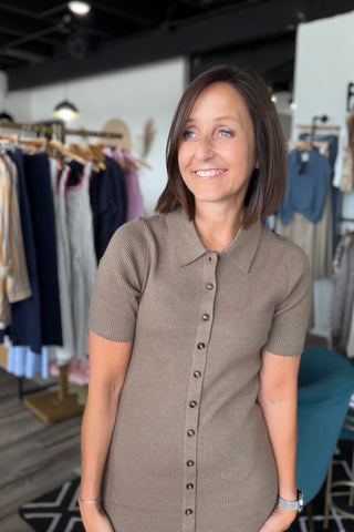 Artesia Dark Olive Dress - Just Dani Boutique + Color Studio
