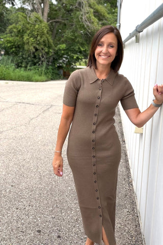 Artesia Dark Olive Dress - Just Dani Boutique + Color Studio
