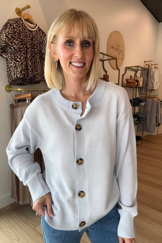 Barrett Light Blue Cardigan - Just Dani Boutique + Color Studio