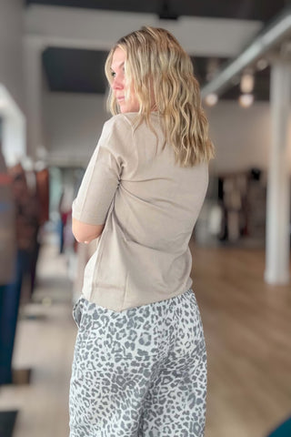Bea Oversized Taupe Mock Neck Sweater - Just Dani Boutique + Color Studio