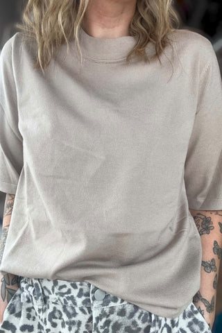 Bea Oversized Taupe Mock Neck Sweater - Just Dani Boutique + Color Studio