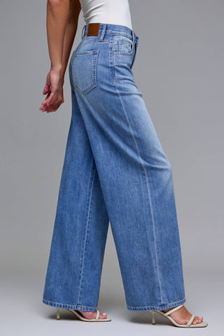 Berkin Medium Wash Soft Wide Leg Jeans - The Funky Zebras Clear Lake