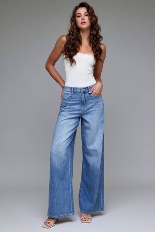 Berkin Medium Wash Soft Wide Leg Jeans - The Funky Zebras Clear Lake