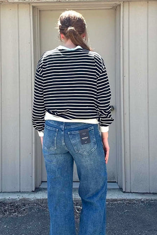 Berkley Ribbed Banded Pullover Top - Just Dani Boutique + Color Studio