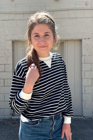 Berkley Ribbed Banded Pullover Top - Just Dani Boutique + Color Studio