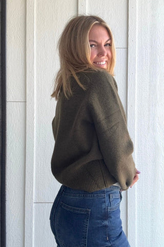 Brenna Khaki or Yellow Sweater - Just Dani Boutique + Color Studio