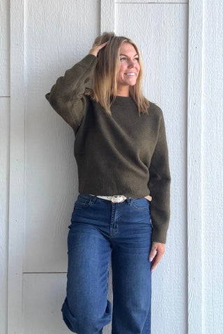Brenna Khaki or Yellow Sweater - Just Dani Boutique + Color Studio