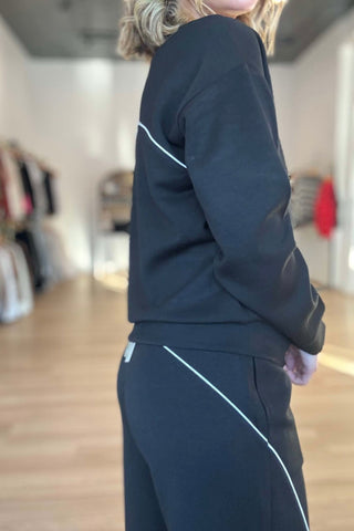 Britney Black Sweatshirt Top - Just Dani Boutique + Color Studio