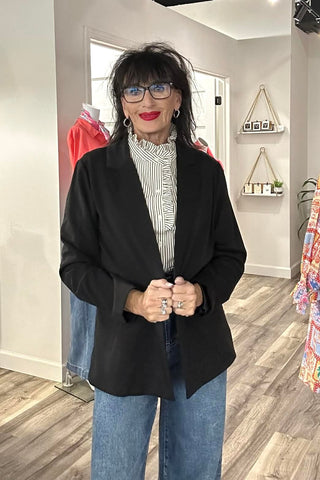 Brittany Black Modal Blazer - The Funky Zebras Clear Lake