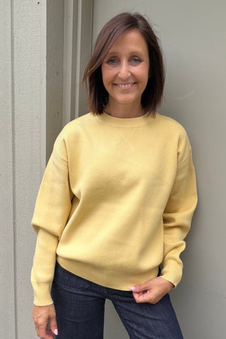 Brittany Lemon Boyfriend Pullover Sweater - Just Dani Boutique + Color Studio