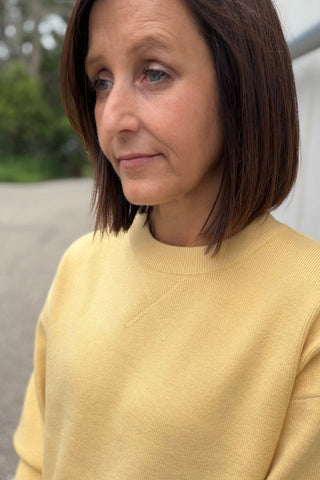 Brittany Lemon Boyfriend Pullover Sweater - Just Dani Boutique + Color Studio