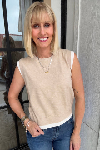 Brooklyn Double Layered Sleeveless Knit Top - Just Dani Boutique + Color Studio
