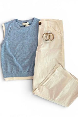 Brooklyn Double Layered Sleeveless Knit Top - Just Dani Boutique + Color Studio