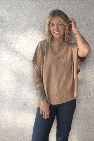 Caroline Camel Knit Top - Just Dani Boutique + Color Studio