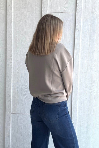 Caroline Scuba Half Zip Pullover - Just Dani Boutique + Color Studio