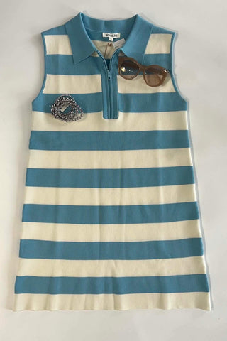 Carolyn Sky & White Striped Dress - Just Dani Boutique + Color Studio