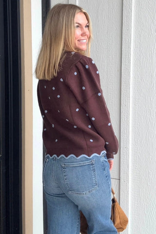 Carrie Brown Polkadot Cardigan - Just Dani Boutique + Color Studio