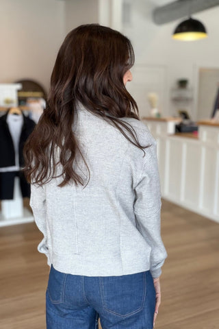 Carrie Gray Waffle Half Zip - Just Dani Boutique + Color Studio