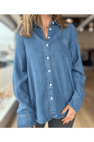 Catrina Denim Shirt - Just Dani Boutique + Color Studio