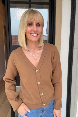 Cecilia Button Down Sweater Cardigan - Just Dani Boutique + Color Studio