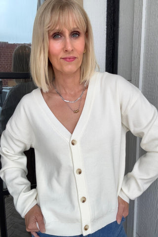 Cecilia Button Down Sweater Cardigan - Just Dani Boutique + Color Studio