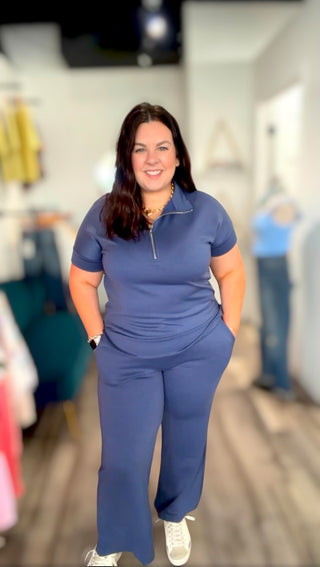 Chandra Blue Indigo Scuba Set - Just Dani Boutique + Color Studio
