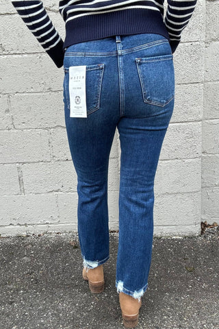 Charli High Rise Crop Straight Denim - The Funky Zebras Clear Lake